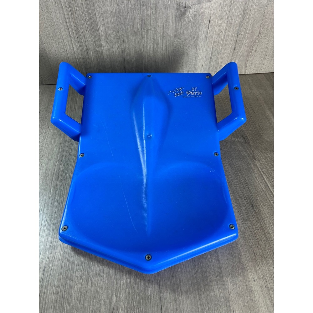 Swiss-Bob by Paris Blue Plastic Sled Snow Slider Made in Switzerland